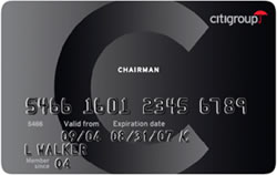 The Black Chairman Card from Citigroup